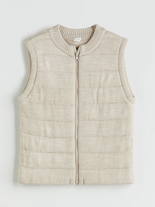 Bisiklet Yaka Erkek ?ocuk Fermuarl? Yelek