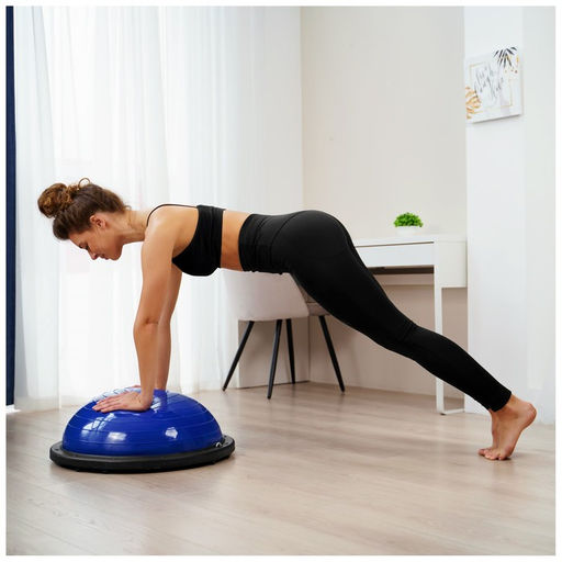 Полусфера BOSU гимнастическая, с насосом, 55х25 см, цвет синий - Simaland фото 8