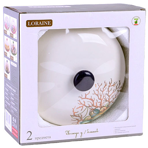 30818 Блюдо д/блинов с крышкой 23,8х23,8х9,7см 2пр Страна чудес дол LR (х12) - Mayer&boch фото 3