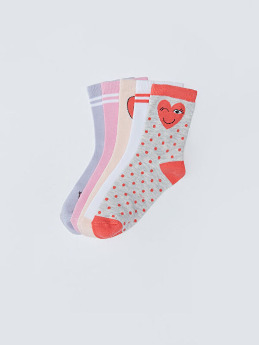 Desenli K?z ?ocuk Soket ?orap 5li - Waikiki фото 2