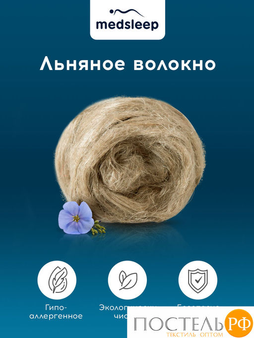 MedSleep SKYLOR Одеяло 140х200, 1пр,хлопок/лен/микровол. фото 4