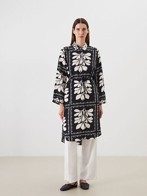 ?i?ekli Oversize Kad?n G?mlek Tunik