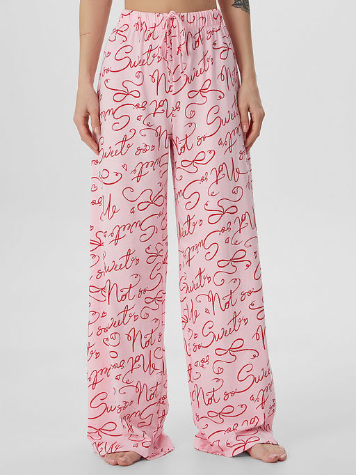 Комплект женский домашний розовый с надписями - Mark formelle фото 7