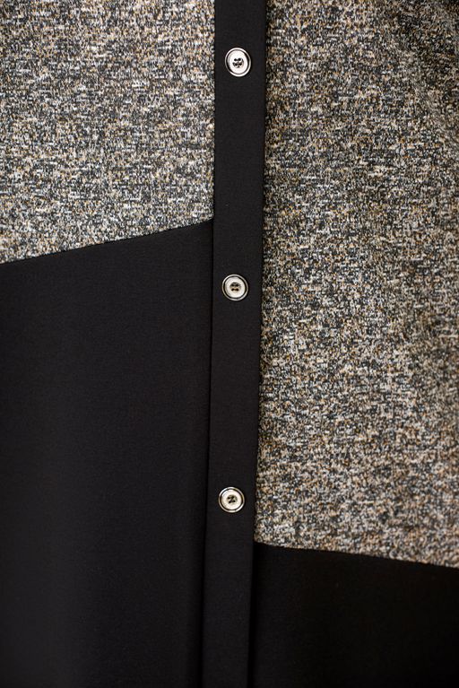 Блуза Swallow 803.2 черный+серебряный узор фото 810