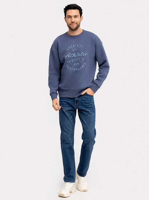 Джемпер мужской серо-синий - Mark formelle фото 2