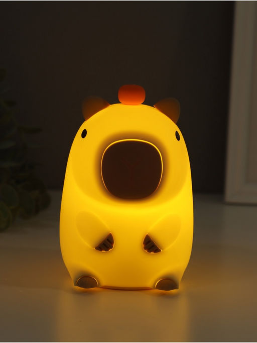 Фигурка светящаяся RISALUX «Капибара», 2 Вт, LED-ночник антистресс, RGB, USB, 9×9×13 см