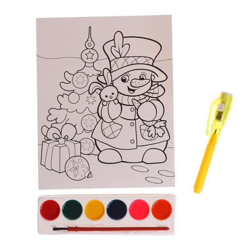 Набор для творчества Раскрась картину: снеговик