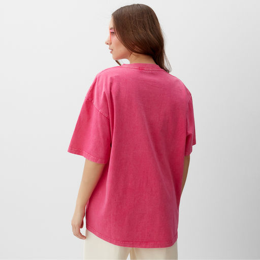 Футболка из вареного хлопка женская Mist Icon, размер L, розовая