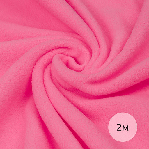 Ткань флис 2-х ст. TBY-0059-933 190 г/м? 100% ПЭ шир.150см цв.933 яр.розовый уп.2м