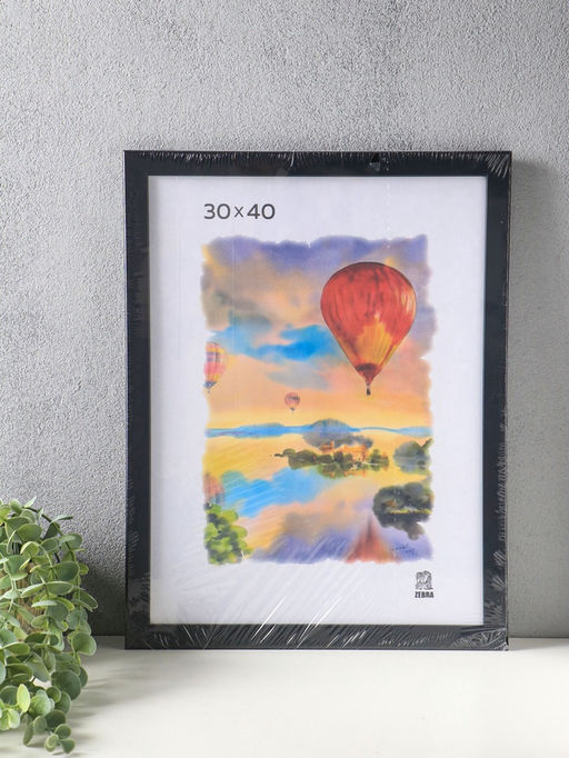 Фоторамка для фото 30×40 см, FIBO, мдф, (пластиковый экран), чёрный