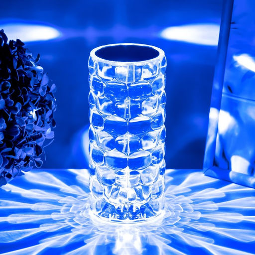 Настольная лампа с ПДУ Призма LED RGB сенсорная АКБ 8?8?18 см RISALUX