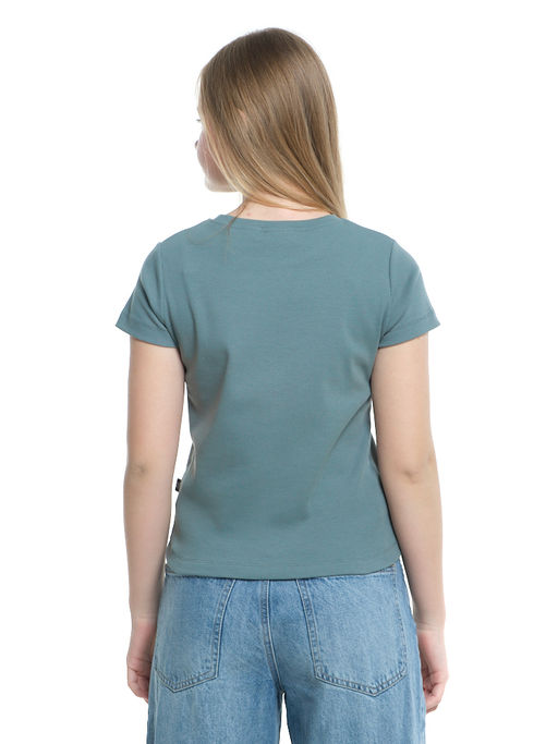 Футболка в рубчик 22-0210 хаки