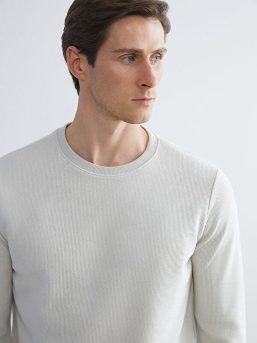Bisiklet Yaka Erkek Sweatshirt