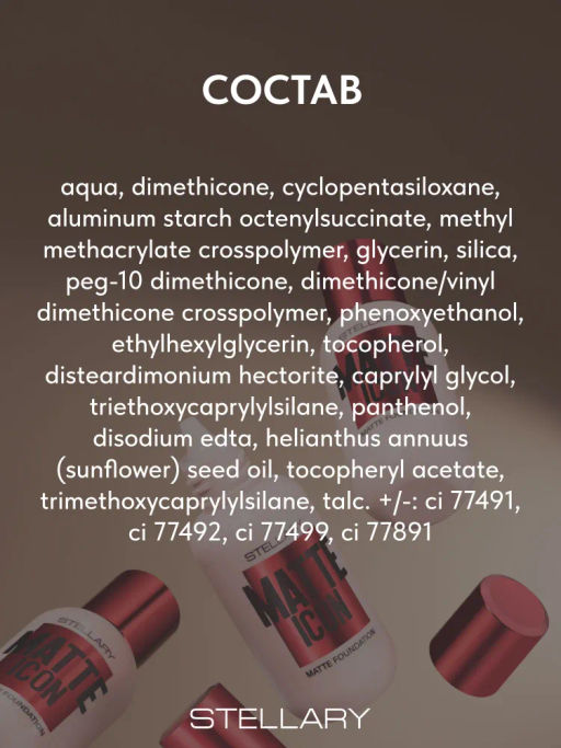 Stellary Тональный крем матирующий MATTE ICON тон 01 натурально светлый фото 8