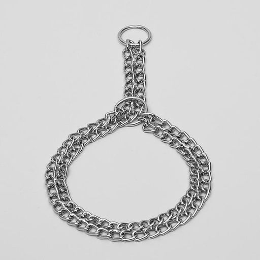 Ошейник - удавка металлический двухрядный, 55 см, толщина проволоки 2,5 мм - Пижон фото 5