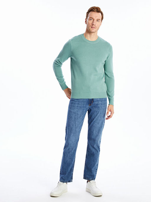 Bisiklet Yaka Erkek Triko Kazak