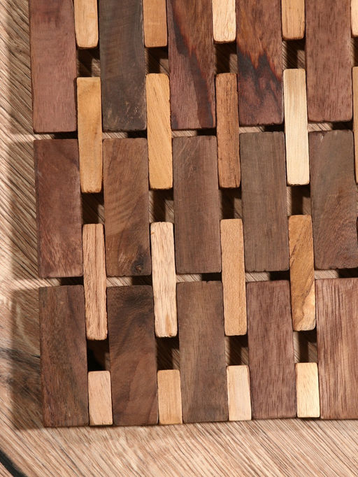 Коврик из тикового дерева, 40×30×0.7 см