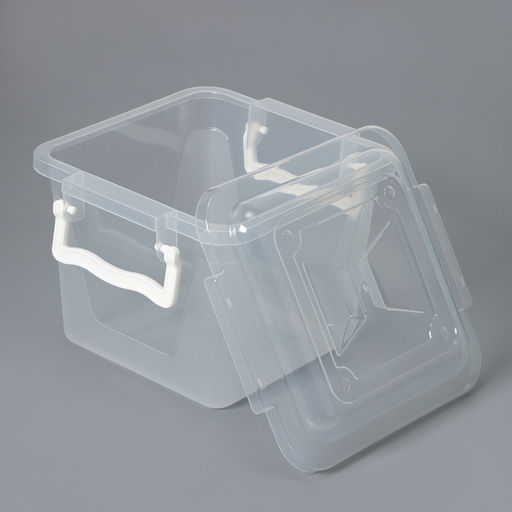 Контейнер для хранения Альтернатива, 4 л, 19.5×19.5×17.5 см, с крышкой, пластик, прозрачный