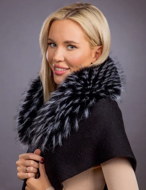 Платок трикотаж экомех енот блэк - Davidovfox фото 8