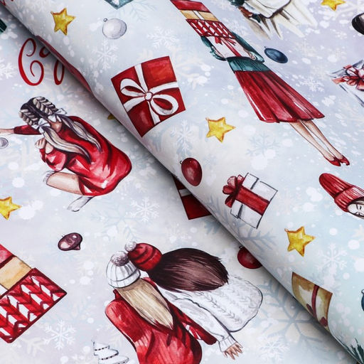 Цена за 10 шт. Бумага упаковочная новогодняя глянцевая «Мода », 68×100 см