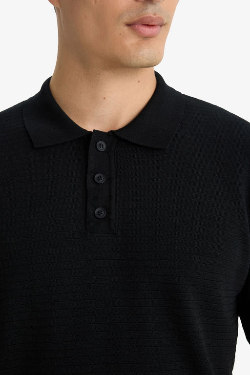 Standart Fit Polo Yaka Triko K_sa Kollu Ti__rt - Defacto фото 5