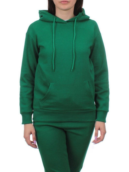 H108 GREEN Костюм спортивный женский (хлопок 90%, полиэстер 10%)