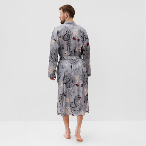 Халат домашний KAFTAN «Дракон», размер 52-54, серая