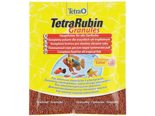 Корм Рубин 15г, гранулы, для улучшения окраса всех видов рыб, 193765
