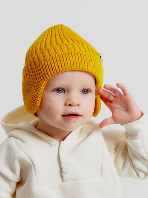 Шапка детская «Крошка Я», размер 48-50, жёлтая