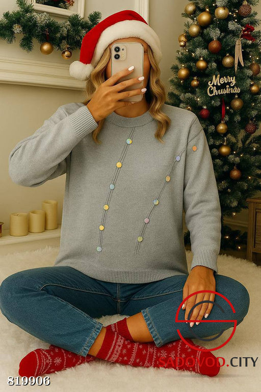 Новогодняя кофта женская