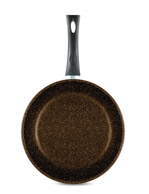 Сковорода Каменная Балтик браун, несъемная ручка, 24 см - Нева металл посуда фото 4