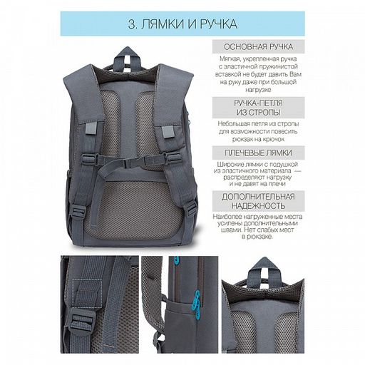 RG-166-3 Рюкзак школьный - Grizzly фото 34