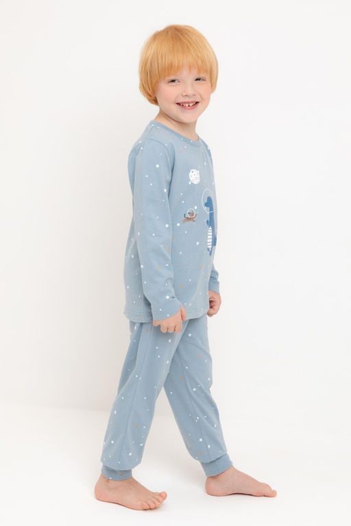 Crockid _ К 1637/пыльно-синий,звездочки пижама д/дет яс  фото 4