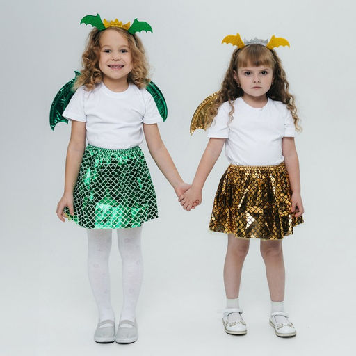 Карнавальный набор «Королева драконов»: крылья, юбка, ободок, жёлтый
