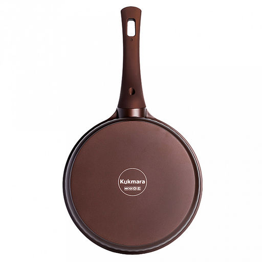Сковорода с тефлоновым покрытием д26см "Stella", h6,8см, s0,32см, дно д23,8см, s0,4см, ручка из термостойкого пластика, мокко (mokko) (Россия)