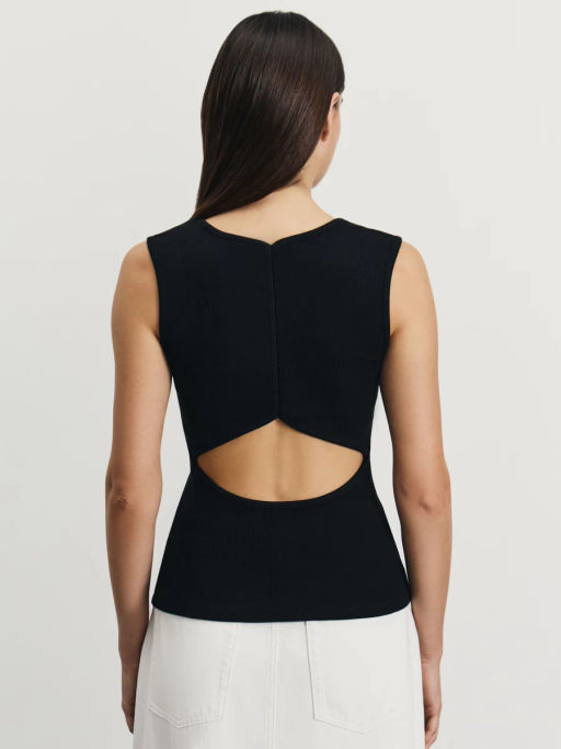 Топ с декоративным вырезом на спине / Zarina  фото 6