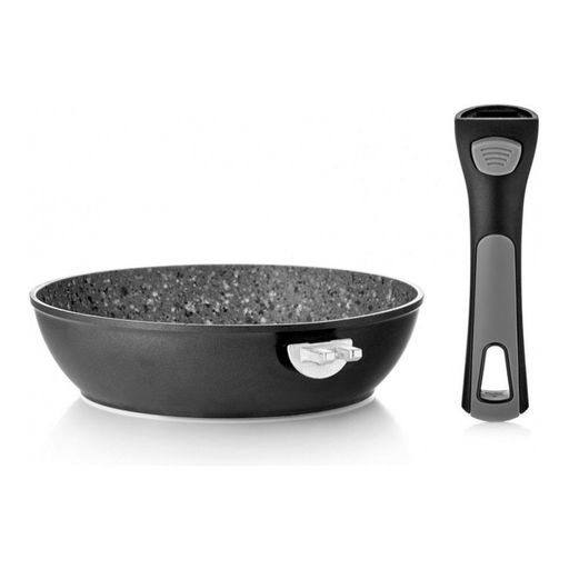 Сковорода глубокая со съёмной ручкой Walmer Bastion, 24 см, цвет серый  фото 4