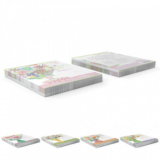 Цена за 10 шт. Тетрадь школьная ученическая ErichKrause Стильный букет, 18 листов, линейка (в плёнке по 10 шт.)_MIX-PACK  фото 9