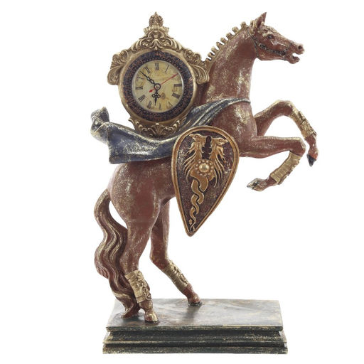 Фигурка декоративная "Лошадь" с часами D8см, (AAx1 н/п), L31,5 W14 H45,5 см