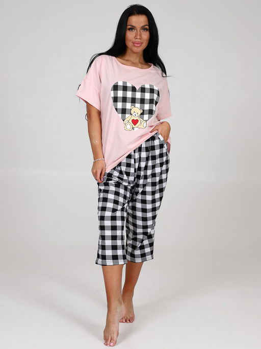 656 ПИЖАМА БРИДЖИ (Розовый) - А-дина фото 2