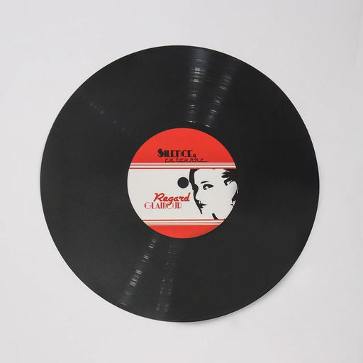 Цена за 12 шт. Салфетка сервировочная на стол Доляна Виниловая пластинка, d=38 см, цвет чёрный  фото 6