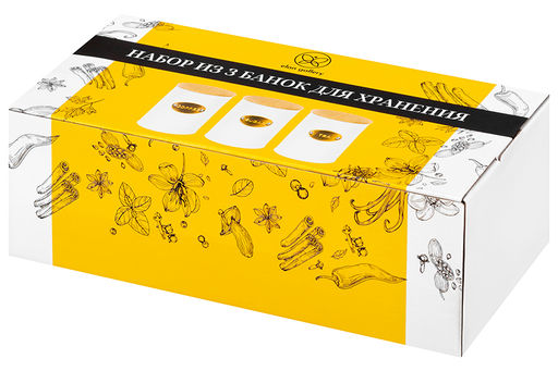 Набор 3 банок для сыпучих продуктов 900 мл 10*10*14,5 см Tea, coffee, sugar белый с бамбук.крыш - Elan gallery фото 10