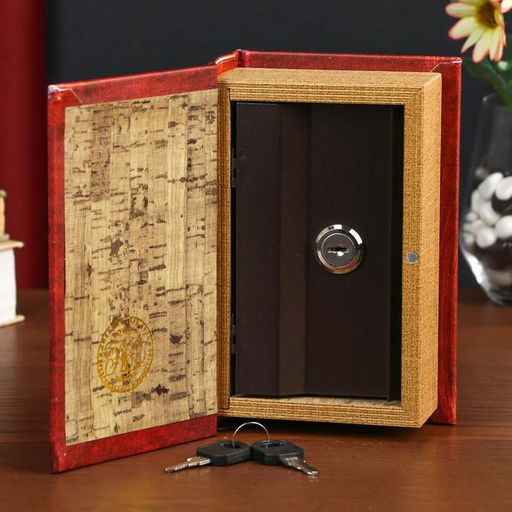 Шкатулка книга-сейф «СССР: деньги храню в советском рубле», дерево, искусственная кожа, 17×11×5 см