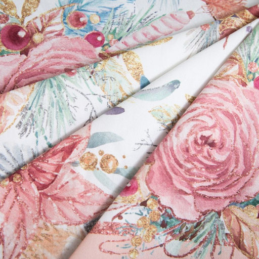 Набор новогодний «Этель» Pink magic: скатерть 150×180 см ±3 см с ГМВО, салфетка 40×40 см-8 шт., 100% хлопок