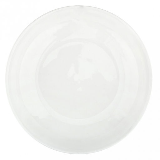 "Роса" Тарелка глубокая фарфоровая д204мм, h41мм, 650мл, рифленый борт, белый (Китай)