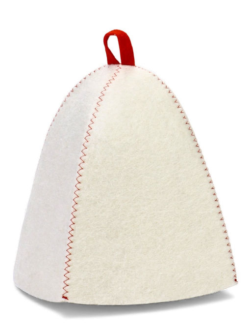 Шапка для бани с принтом "Славянка славянка", белая