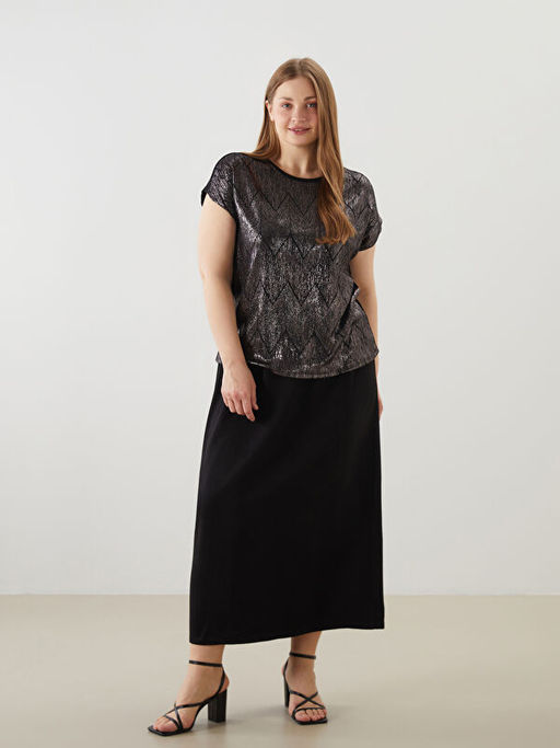 Beli Lastikli Keten Kar???ml? Etek