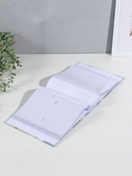 Фотоальбом на 200 фото 10х15 см "Бело-серый мрамор" бумажные листы 5х22х22 см