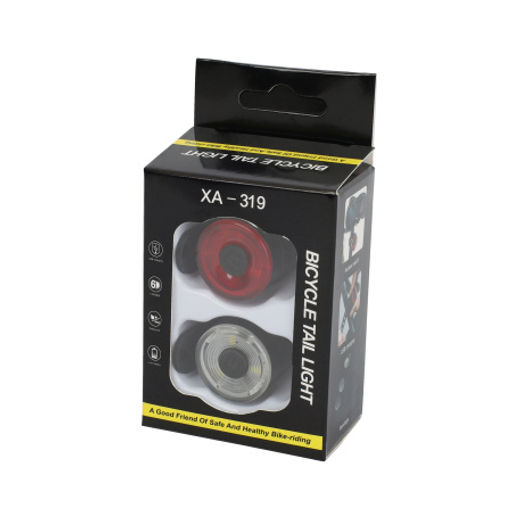 Набор фонарей передний и задний COMIRON AS-08 корпус: Алюминий+ABS; свет: LED 200lm; 3 режима; влагозащита. /уп100/300/ - Галеонтрейд фото 3