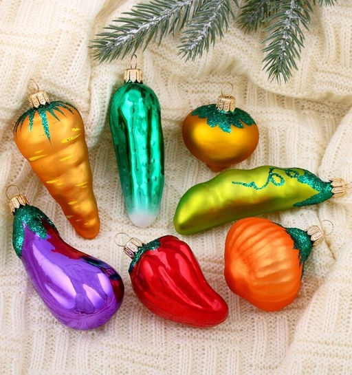 Набор елочных украшений Овощи С818 - Елочка фото 2